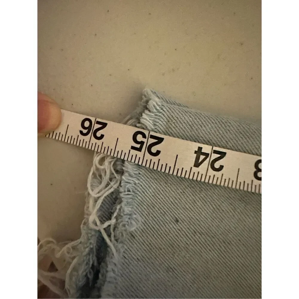 Princess Polly Raw Hem straight leg jeans 2 wide leg - Picture 8 of 8
